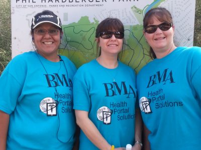 Health Portal Solutions employees participating in company wellness program