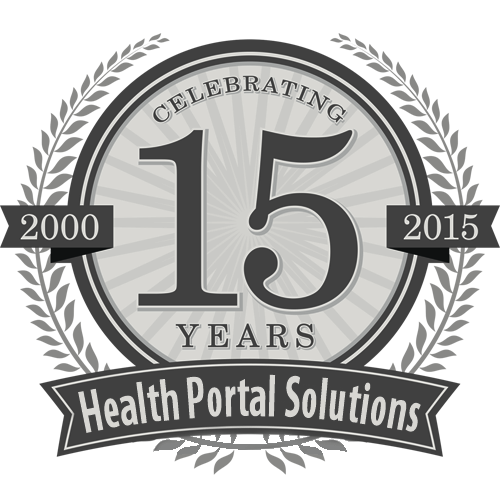 Health Portal Solutions celebrating 15 years of business seal