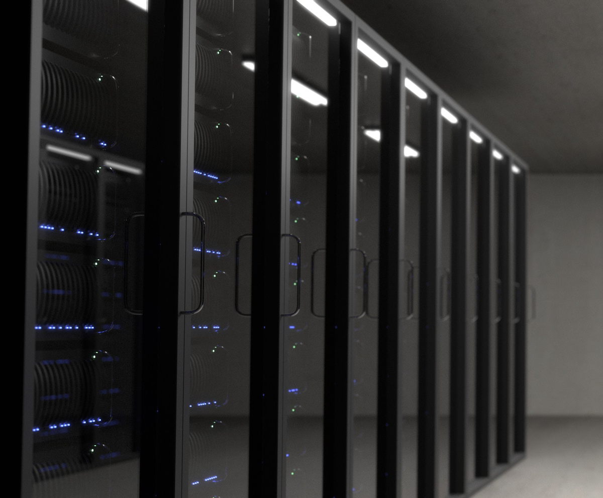 server rack storing health portal data