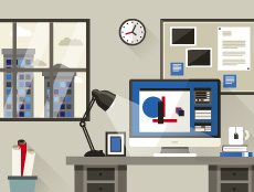 desktop illustration