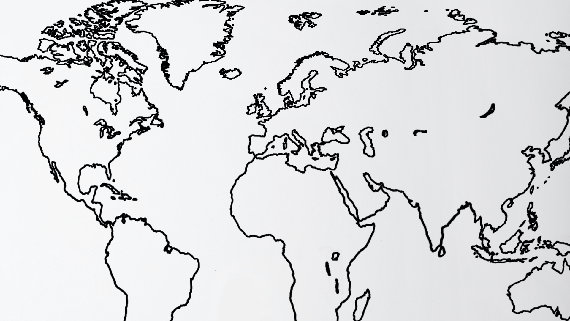 world map black outline