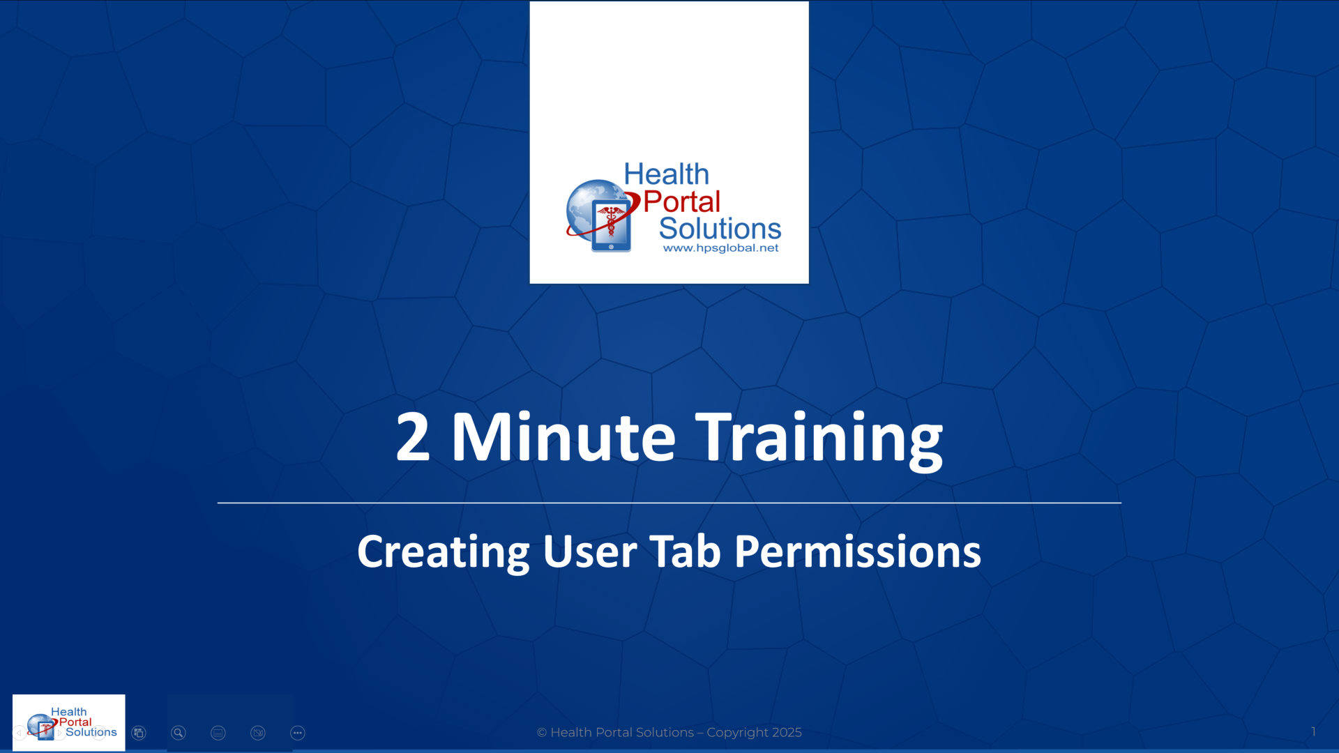 2-Minute Training for creating User Tab Permissions