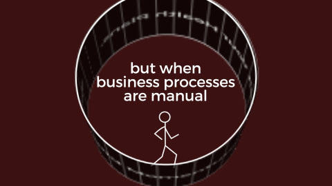 person running on hamster wheel