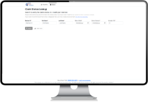 Veriben Web Screen Before a Search