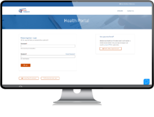Demo portal on computer screen